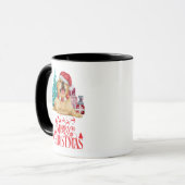 Niedlicher Weihnachtshund Tasse (Vorderseite Links)