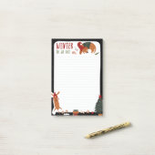 Niedlicher Weihnachtshund & Weihnachten zu tun Lis Post-it Klebezettel (Auf Schreibtisch)