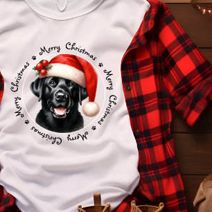 Niedlicher Weihnachtshund Weihnachtsfest Labrador T-Shirt