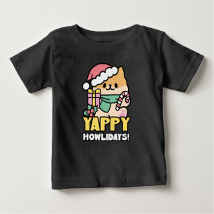 Niedlicher Weihnachtshund - Yappy Howlidays Baby T-shirt