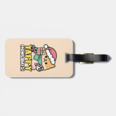 Niedlicher Weihnachtshund - Yappy Howlidays Gepäckanhänger (Rückseite horizontal)