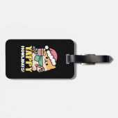 Niedlicher Weihnachtshund - Yappy Howlidays Gepäckanhänger (Rückseite horizontal)