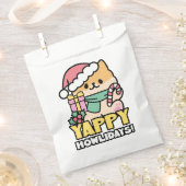 Niedlicher Weihnachtshund - Yappy Howlidays Geschenktütchen (Ausgeschnitten)