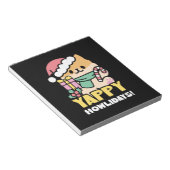 Niedlicher Weihnachtshund - Yappy Howlidays Notizblock (angewinkelt)
