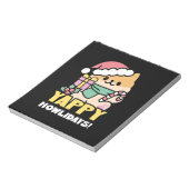 Niedlicher Weihnachtshund - Yappy Howlidays Notizblock (Rotiert)