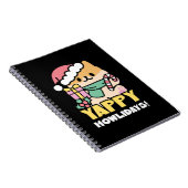 Niedlicher Weihnachtshund - Yappy Howlidays Notizblock (Rechte Seite)