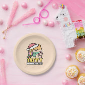 Niedlicher Weihnachtshund - Yappy Howlidays Pappteller (Party)