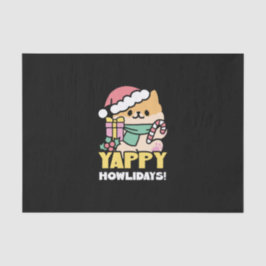 Niedlicher Weihnachtshund - Yappy Howlidays Seidenpapier