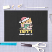 Niedlicher Weihnachtshund - Yappy Howlidays Seidenpapier (Handwerk)