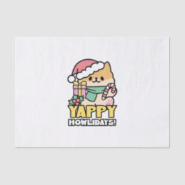 Niedlicher Weihnachtshund - Yappy Howlidays Seidenpapier