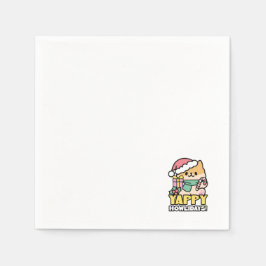 Niedlicher Weihnachtshund - Yappy Howlidays Serviette