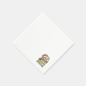 Niedlicher Weihnachtshund - Yappy Howlidays Serviette (Ecke)