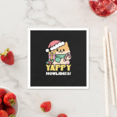 Niedlicher Weihnachtshund - Yappy Howlidays Serviette (Beispiel)