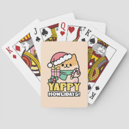 Niedlicher Weihnachtshund - Yappy Howlidays Spielkarten