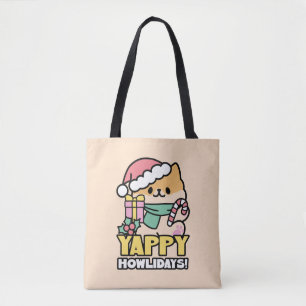 Niedlicher Weihnachtshund - Yappy Howlidays Tasche