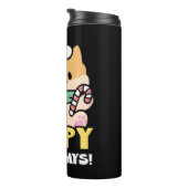 Niedlicher Weihnachtshund - Yappy Howlidays Thermosbecher (Nach rechts gedreht)