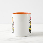 Niedlicher Weihnachtshund - Yappy Howlidays Zweifarbige Tasse (Mittel)