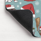 Niedlicher Weihnachtshundverlauf Mousepad (Ecke)