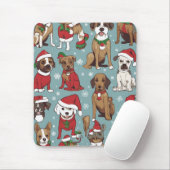 Niedlicher Weihnachtshundverlauf Mousepad (Mit Mouse)