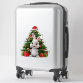 Niedlicher Weihnachtshut durch dekorierten Baum Aufkleber (Koffer)