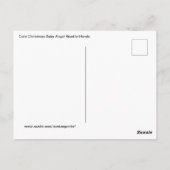 Niedlicher Weihnachtsjunge Angel in den Händen Postkarte (Rückseite)