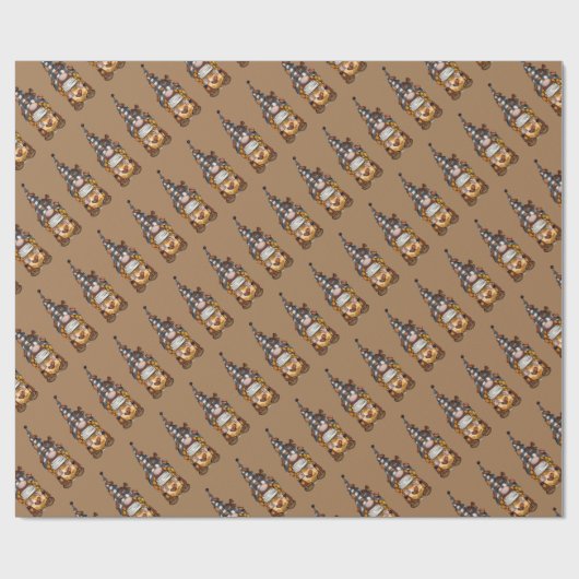 Niedlicher Weihnachtskaffee Geschenkpapier (Flach)