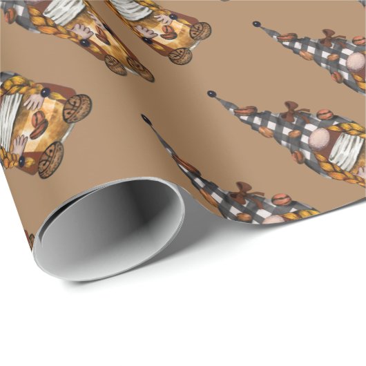Niedlicher Weihnachtskaffee Geschenkpapier (Rolleneckpunkt)