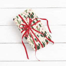 Niedlicher Weihnachtskaktus | Desert Geschenkpapier