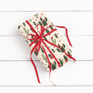 Niedlicher Weihnachtskaktus   Desert Geschenkpapier