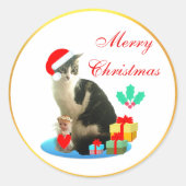 Niedlicher Weihnachtskalat Runder Aufkleber (Vorderseite)