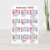Niedlicher Weihnachtskalender 2025 Karte (Rückseite)