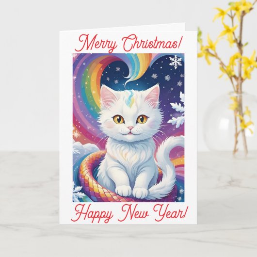 Niedlicher Weihnachtskalender 2025 Karte (Gelbe Blume)