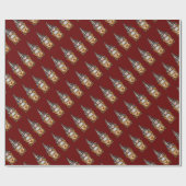 Niedlicher Weihnachtskalender Geschenkpapier (Flach)