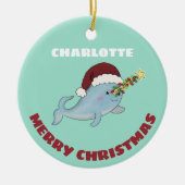 Niedlicher Weihnachtskalender Keramik Ornament (Vorne)