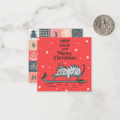 Niedlicher Weihnachtskalender Mitteilungskarte (Vorderseite/Rückseite Beispiel)