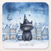 Niedlicher Weihnachtskalender Rechteckiger Pappuntersetzer (Vorderseite)