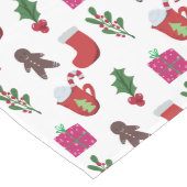 Niedlicher Weihnachtskalender Winterurlaub Großer Tischläufer (Ecke)