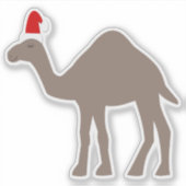 Niedlicher Weihnachtskamel Aufkleber (Vorderseite)