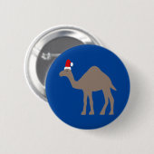 Niedlicher Weihnachtskamel Button (Vorne & Hinten)
