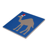 Niedlicher Weihnachtskamel Fliese (Seite)