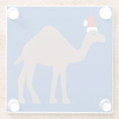 Niedlicher Weihnachtskamel Glasuntersetzer (Rückseite)