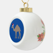 Niedlicher Weihnachtskamel Keramik Kugel-Ornament (Rechts)