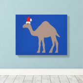 Niedlicher Weihnachtskamel Leinwanddruck (Insitu (Holzboden))