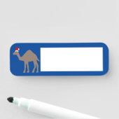 Niedlicher Weihnachtskamel Namensschild (Beispiel)