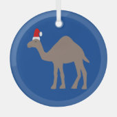 Niedlicher Weihnachtskamel Ornament Aus Glas (Vorderseite)