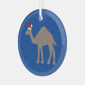 Niedlicher Weihnachtskamel Ornament Aus Glas (Vorderseite links)