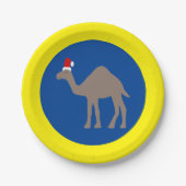 Niedlicher Weihnachtskamel Pappteller (Vorderseite)
