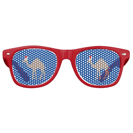 Niedlicher Weihnachtskamel Partybrille (Vorderseite)