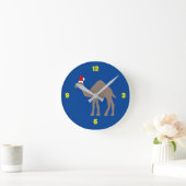 Niedlicher Weihnachtskamel Runde Wanduhr (Zuhause)