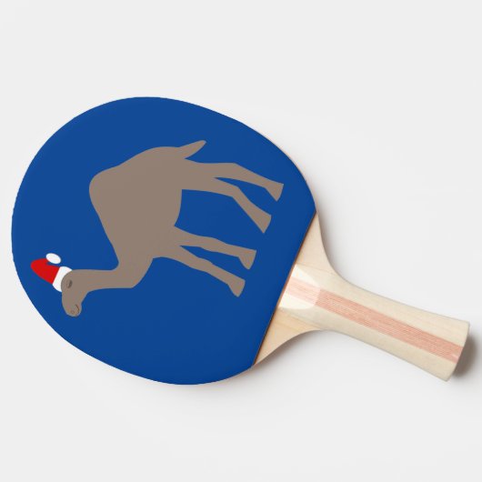 Niedlicher Weihnachtskamel Tischtennis Schläger (Seitenansicht)